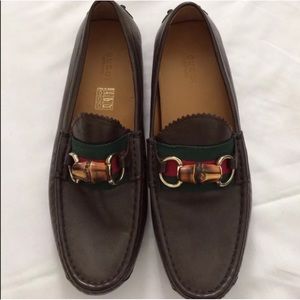 Authentic Gucci Brown Women’s Leather Loafers 7.5